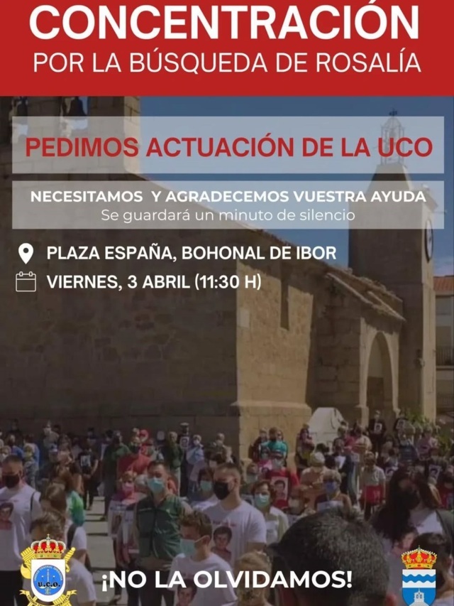 Concentración por la búsqueda de Rosalía (2026) - Bohonal de Ibor (Cáceres)