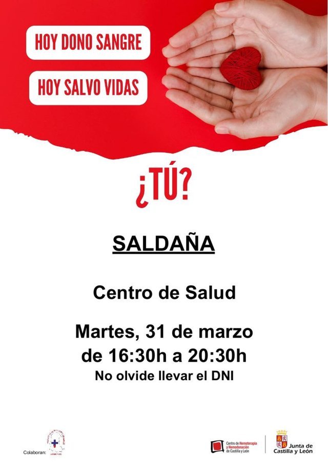 Donación de sangre (marzo 2026) - Saldaña (Palencia)