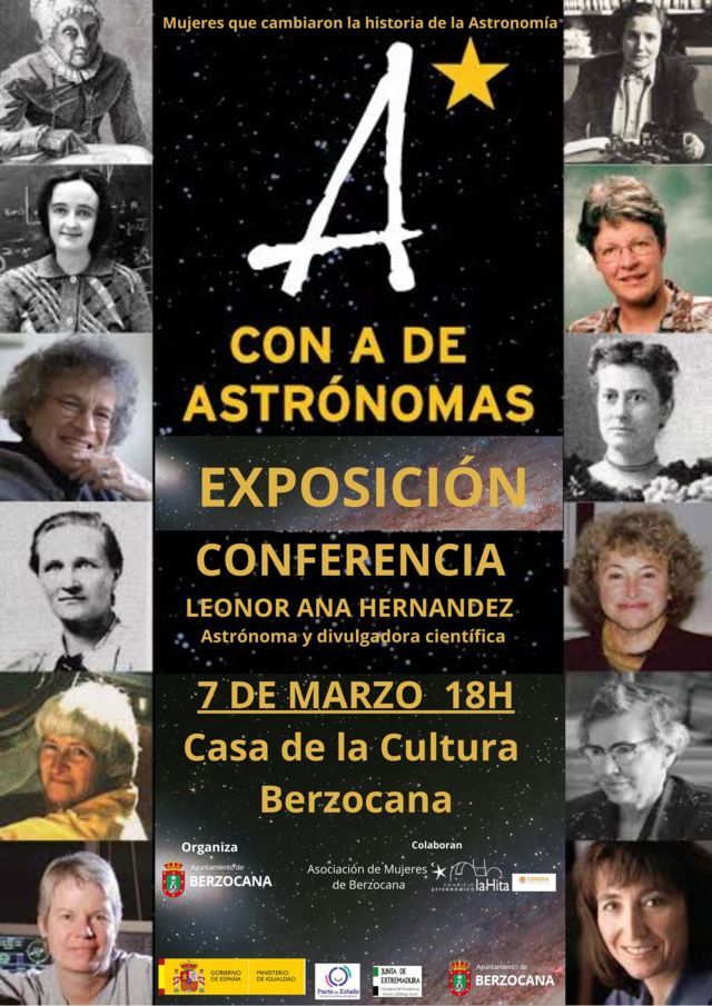 Exposición y conferencia sobre mujeres astrónomas (2026) - Berzocana (Cáceres)