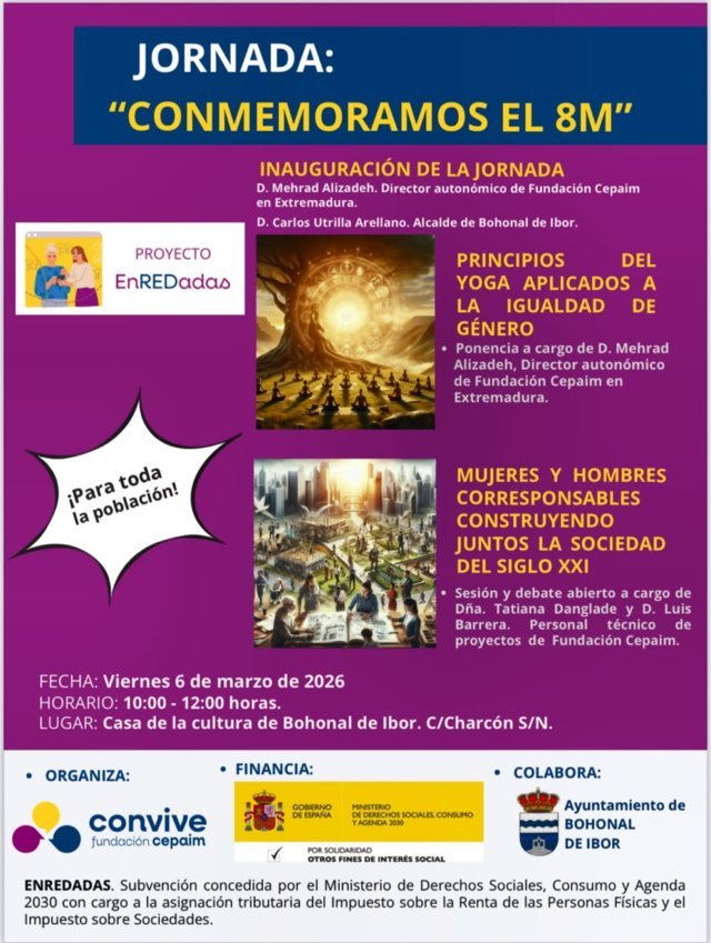 Jornada 'Conmemoramos el 8M' (2026) - Bohonal de Ibor (Cáceres)