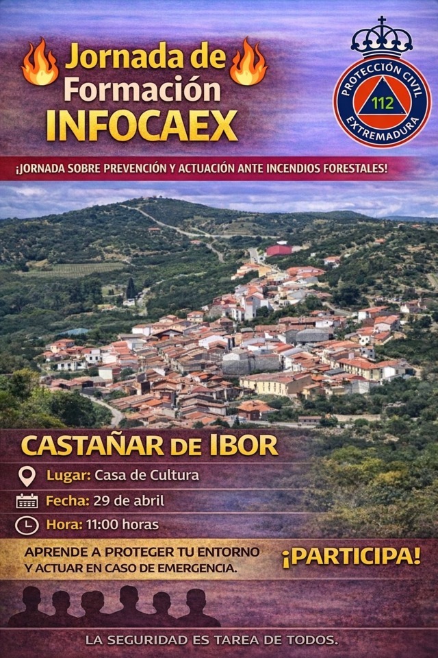 Jornada sobre prevención y actuación ante incendios forestales (2026) - Castañar de Ibor (Cáceres)