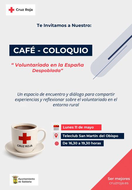 Café-coloquio con la Cruz Roja (2026) - San Martín del Obispo (Palencia)