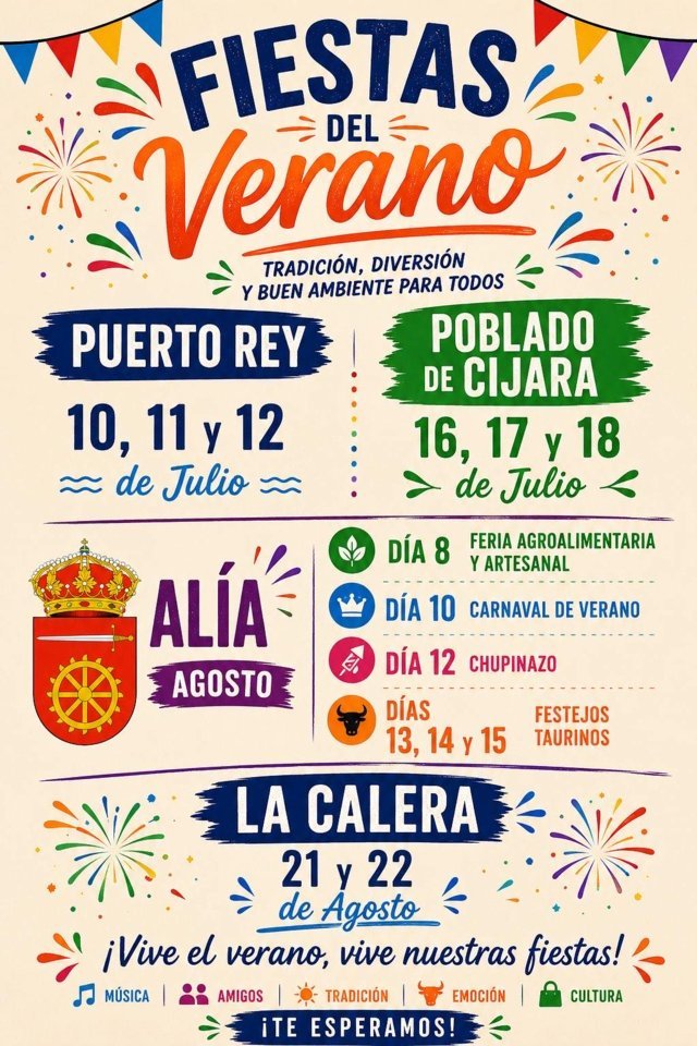 Fiestas del verano (2026) - Alía (Cáceres)