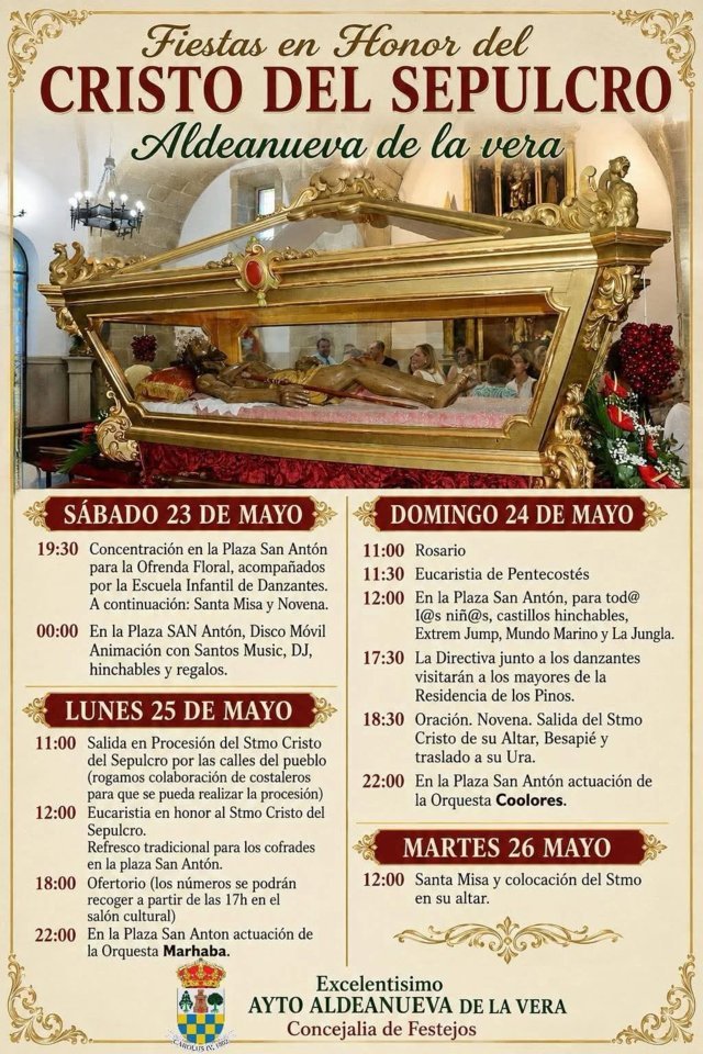 Fiestas en honor del Cristo del Sepulcro (2026) - Aldeanueva de la Vera (Cáceres)