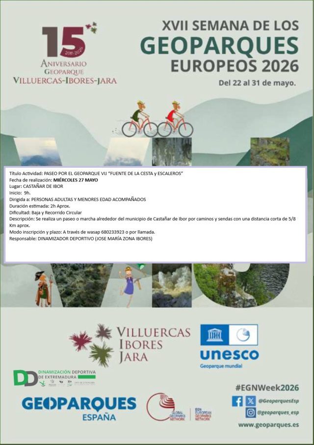 Paseo por el geoparque (2026) - Castañar de Ibor (Cáceres)