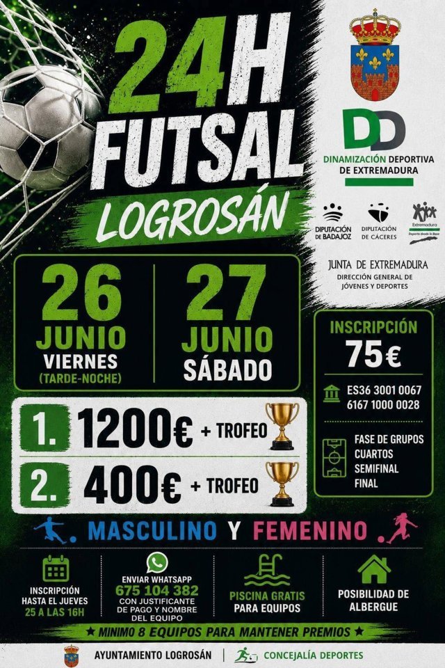 24 horas de fútbol sala (2026) - Logrosán (Cáceres)