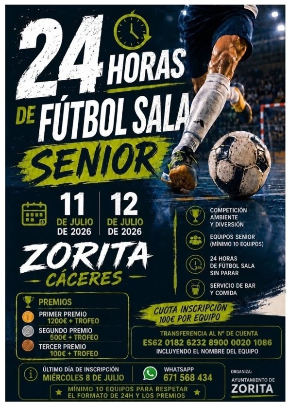 24 horas de fútbol sala (2026) - Zorita (Cáceres)