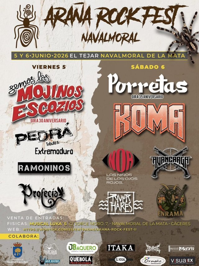 Araña Rockfest (2026) - Navalmoral de la Mata (Cáceres) 1