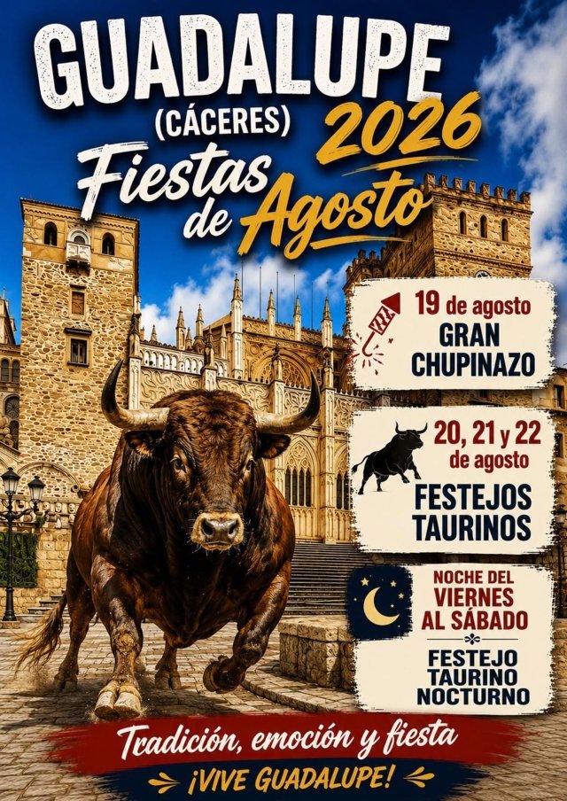 Festejos taurinos (2026) - Guadalupe (Cáceres)