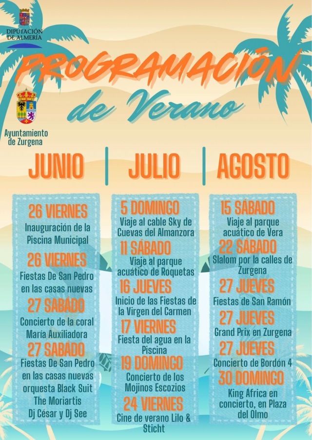 Programa de verano (2026) - Zurgena (Almería)
