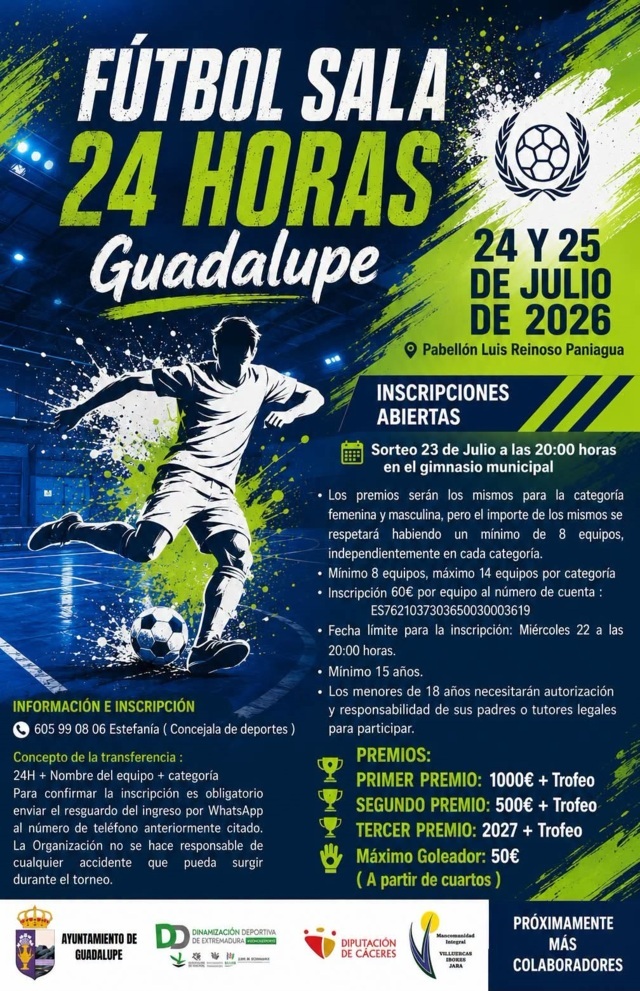 24 horas de fútbol sala (2026) - Guadalupe (Cáceres)