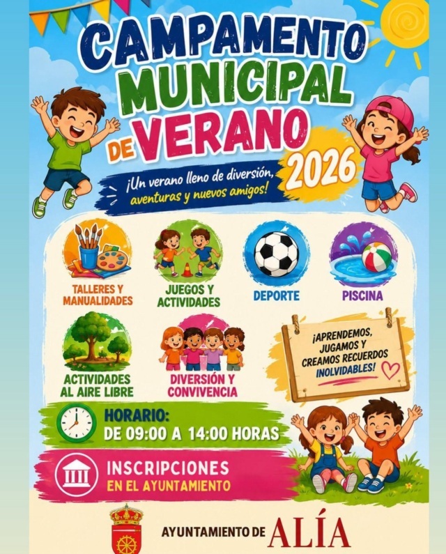 Campamento municipal de verano (2026) - Alía (Cáceres)