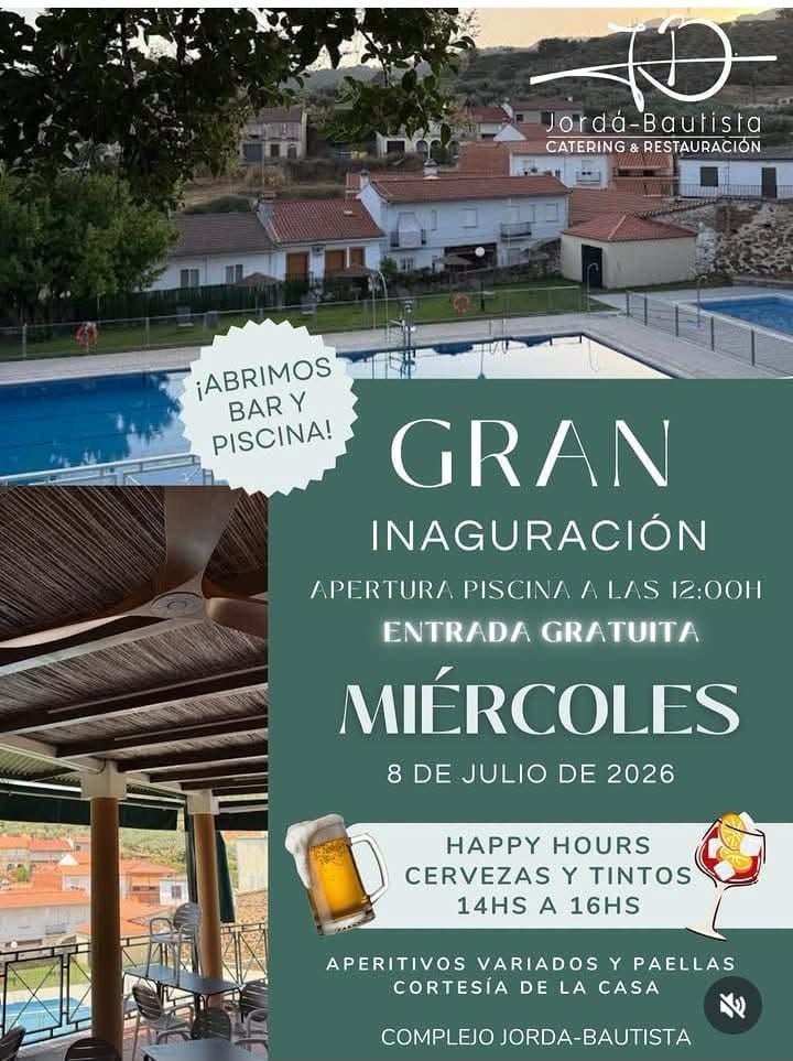 Inauguración y apertura de la piscina municipal (2026) - Guadalupe (Cáceres)