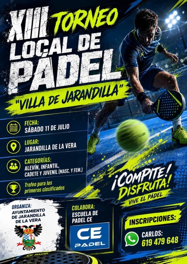 XIII Torneo Local de Pádel - Jarandilla de la Vera (Cáceres)