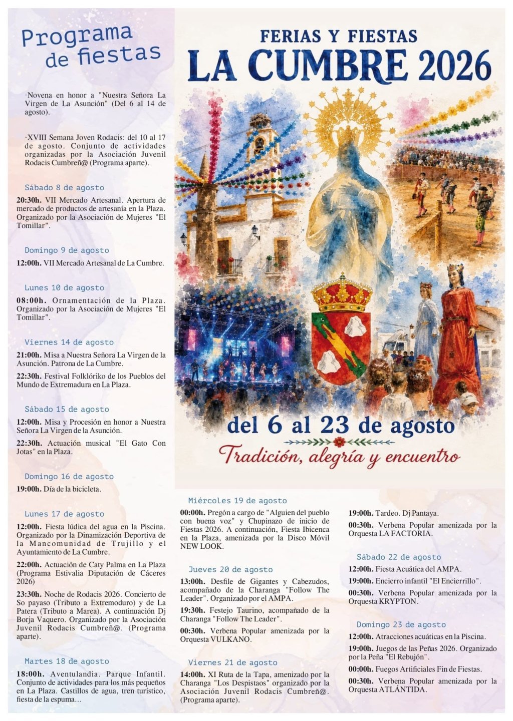 Ferias y fiestas (2026) - La Cumbre (Cáceres) 2