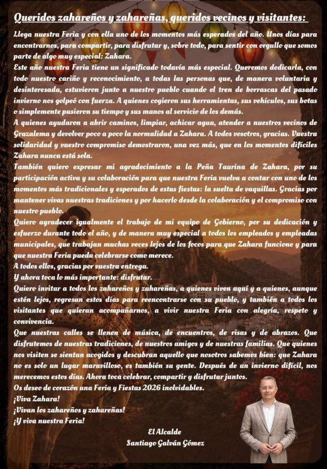Ferias y fiestas (2026) - Zahara de la Sierra (Cádiz) 2