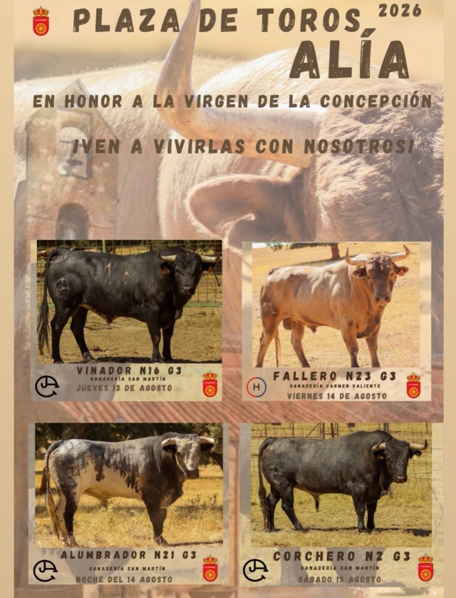 Festejos taurinos (2026) - Alía (Cáceres) 1