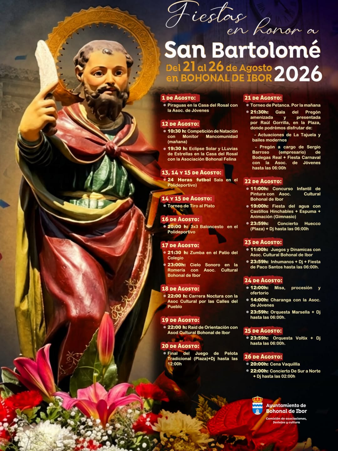 Fiestas de San Bartolomé (2026) - Bohonal de Ibor (Cáceres)