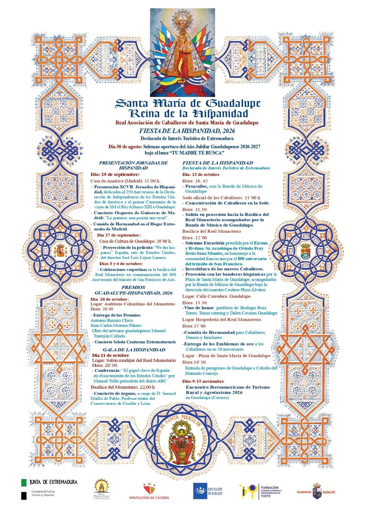 Fiesta de la Hispanidad (2026) - Guadalupe (Cáceres)